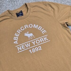 Abercrombie New York 1892 T-Shirt Womens Large Gold The Best Y2K